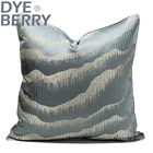 Cover Dyeberry Grey Blue Elastic Mountain Texture Modern Luxury American Style Jacquard Cushion Cover For Living Room