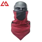 Red Scarf Scarf Bandana Outdoor Poly Ice Lining Bandana Red Scarf Neck Sport Scarf Balaclava With Fleece