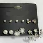 Pairs Earring Earring Set Women S 6 Pairs Pack On Multi Earring Set With Stone Simulated Pearl