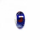 Blue Loose Bead Blue Loose Round European Murano Glass Bead For Jewelry Making