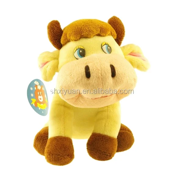 yellow cow stuffed animal