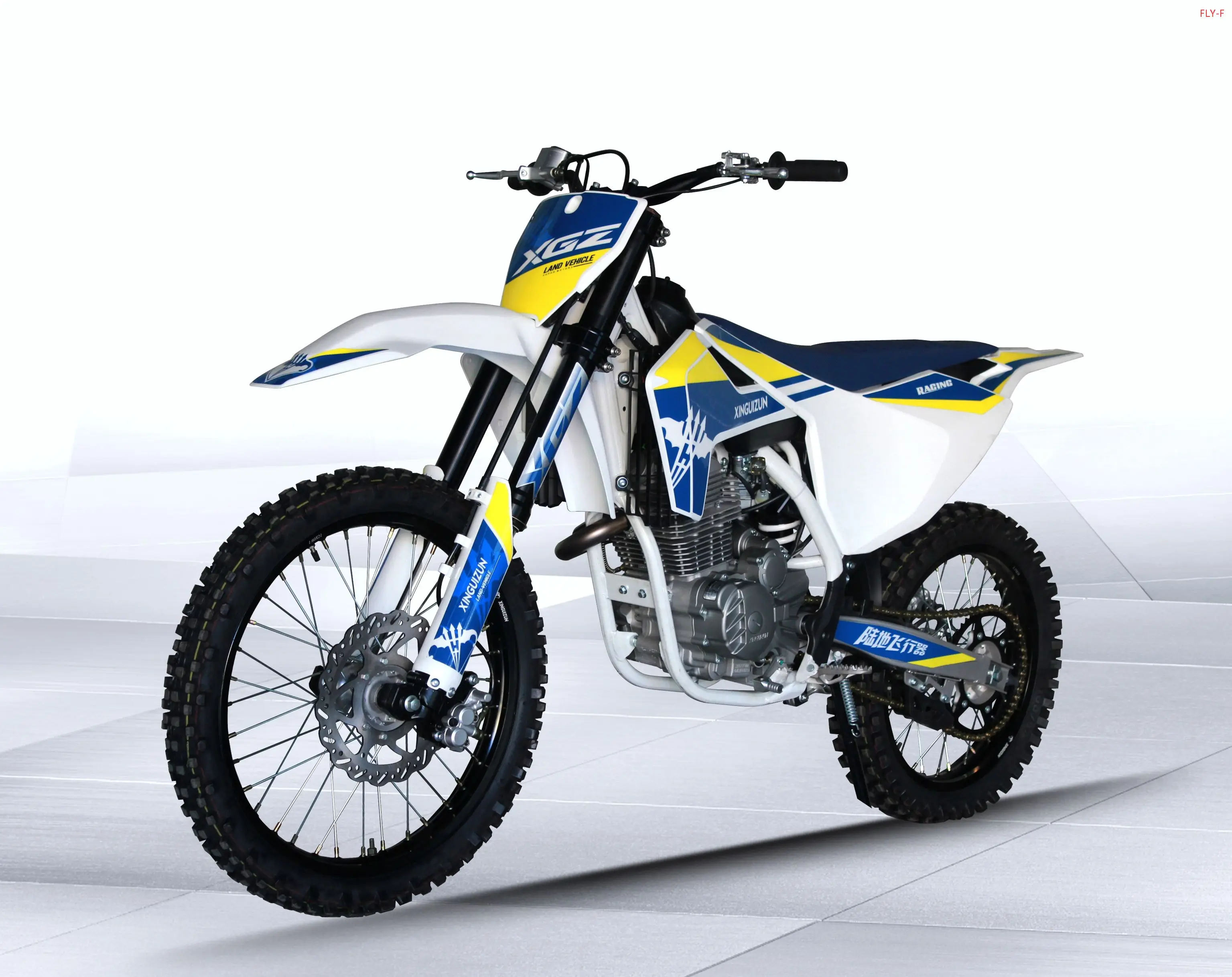 black and orange dirt bike