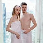 Cotton Sleepwear Non-woven Disposable Breathable Cotton Sleepwear Bath Towel Bathrobe
