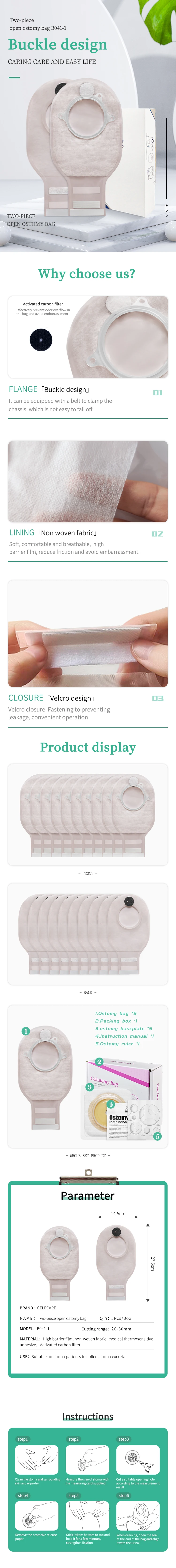 Colostomy Care Supplies Waterproof Ostomy Bags Colostomy pouch