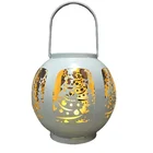 Outdoor Lantern Outdoor Christmas Tree Decoration Solar LED White And Gold Lantern
