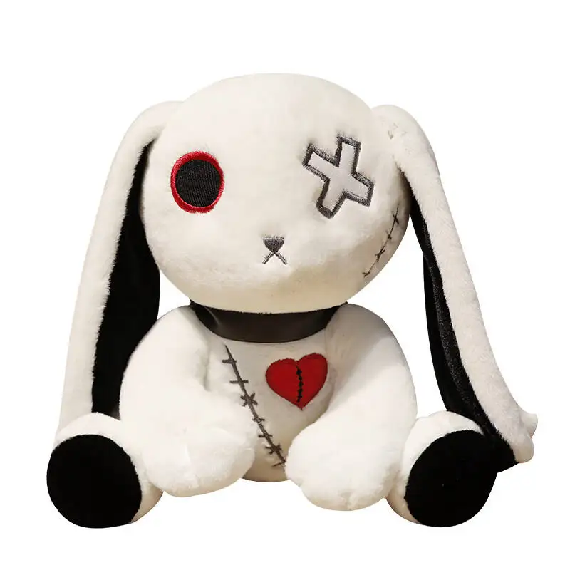 Hot Selling Cpc Halloween Dark Rabbit Stuffed Toys Break Heart Goth Doll Dark Punk Reborn Rabbit Plush Toys