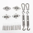 Shade 6mm Wholesale Stainless Steel SS316 Sun Shade Sail Hardware Kit Custom M6 Marine Riggings Awning Attachment Set