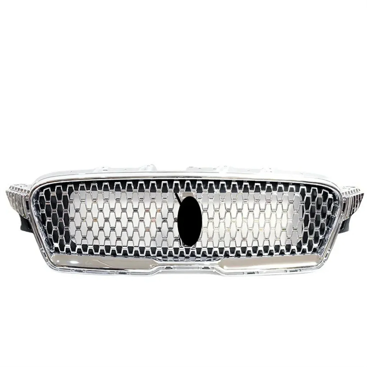 Glossy Black Front Upper Center Grill Grille Mesh Fit For Lincoln MKZ