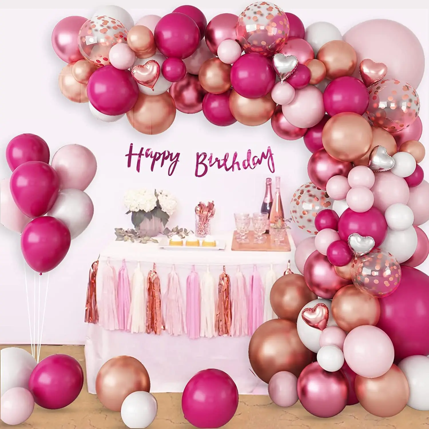 94pcs Macaron Pink Balloon Garland Arch Kit Wedding Birthday Party Decoration Kids Globos Latex Ballon Baby Shower Girl