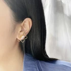 Pearl Flower Earrings Vershal Elegant Statement Asymmetrical Pearl Flower Earrings Jewelry For Women