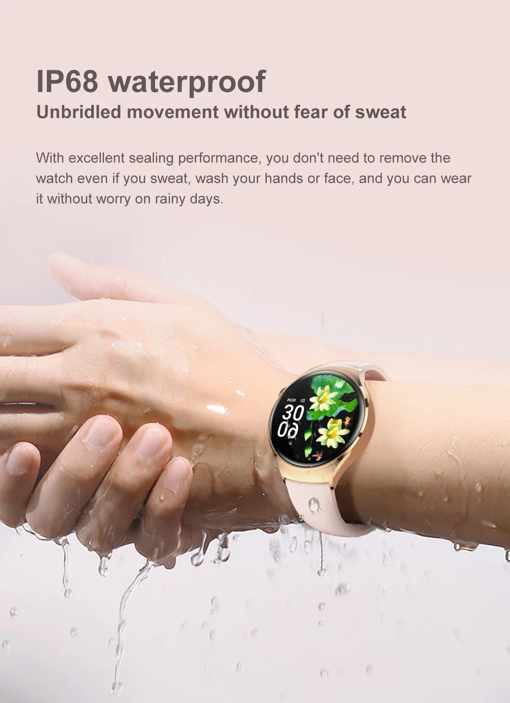 Fashion Womens Smart Watch Waterproof Wearable Device Heart Rate Monitor Sports Smartwatch Rw9Wh3