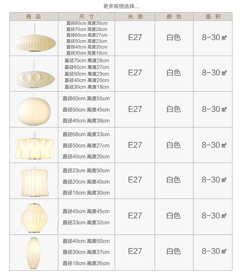 Restaurant Hotel Home deco Handmade light Fancy White Silk Skin Lantern Cocoon pendant light