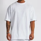Size 2021 New Large Size Solid Color Blank Loose Fit Fitness Sports Short Sleeve Breathable Men's T-shirt