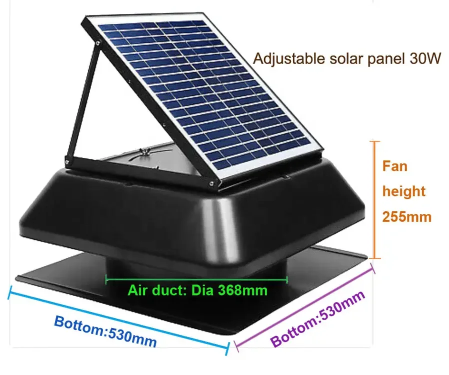 Ceiling Fan, Solar, 30W, 35W, 40W - detail 4