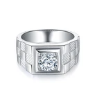 ANSTER Jewelry Custom 9k/14k/18k Gold S925 Silver 1.0 Carat Gems Moissanite Rings For Man