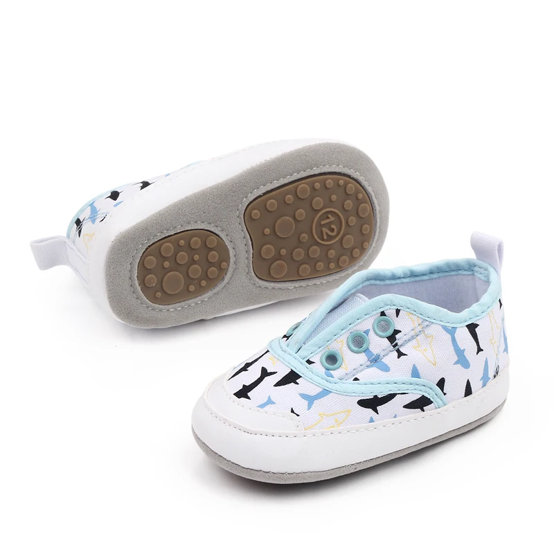 Cartoon Printed Baby Shoes Slip-on Infants Canvas Shoes Spring and Autumn Non-slip Toddler Shoes factory