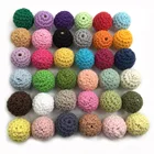 Wooden Beads Wholesale 36 Color 16mm 20MM Beech Wooden Crochet Beads