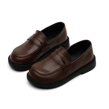 Nian OEM chaussures en cuir fashion cheap hot selling kids boys leather shoes