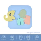 Baby Educational Toys Silicone Baby Teether Toy Custom Silicone Baby Puzzle Teether DIY Educational Toys