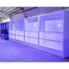 Sweet Shop Custom White Painted Wood Candy Store Wall Furniture Sweet Retail Shop Wall Display Cabinet For Dessert