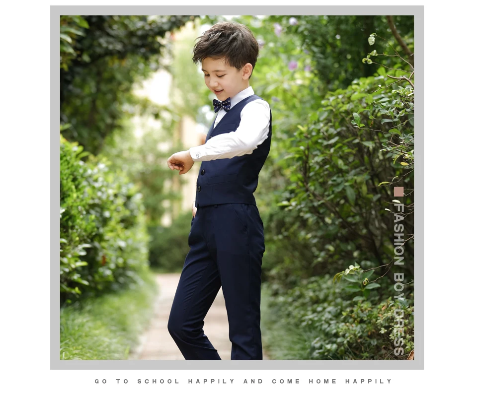 Wedding Suit For Boys School Student Formal Dress Gentleman Kids Brand