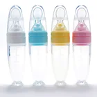 Baby Feeding Baby Bottles Custom Silicone Infant Baby Milk Feeding Bottle With Spoon