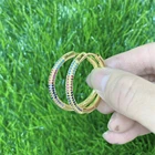 Cz Earrings Drop Hot Sale CZ Circle Hoop Earrings Female Round Statement C-shaped Drop Earrings Wedding Jewelry 2021