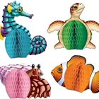 Sea Stone Amazon Hot Sales Paper Decoration Unique Paper Decor Honeycomb Sea Creatures Mini Centerpieces Supplies