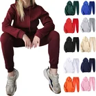 Hoodies Women Sweat GX1993 Wholesale Winter Hoodies Custom Logo Solid Color Fleece Tracksuit Women Sweat Suit