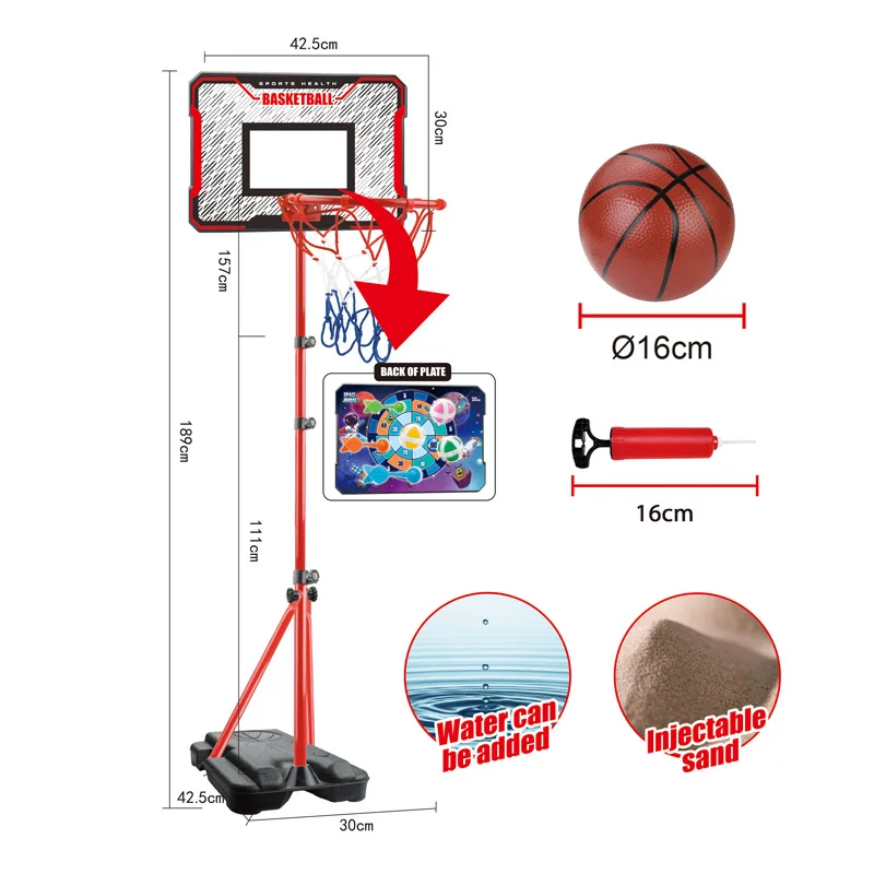 EPT New Popular Children Multifunctional Basketball Stand Indoor Adjustable Outdoor Backyard Game Basketball Stand For Kids