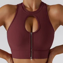Pre Sale INS Tops Sale Front Zipper Hollow Out Sports Bra Yoga Sets Cross High Waist Leggings Women Workout Sets Two Pieces