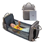 Baby Diaper Bag Foldable Diaper Bag Hot Sale Double Shoulder Foldable Baby Diaper Bag Folding Crib Bag Mother Bag