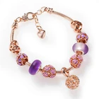 Charm New Hollowed-out Bracelet Diy Beaded Bracelet Popular Fashion Rose Gold Charm Bracelet