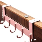 The Hook Hanger Hooks Over The Door Hook Hanger Heavy-Duty Organizer For Coat Towel Bag Robe 5 Hooks Aluminum