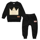 Boys New Arrival Boy's Cloth Sets Crown Sweatshirts Pants Tracksuit For Baby Boys