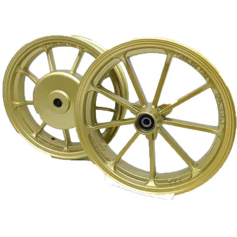 Wholesale Price 10 Inch Beautiful Style Universal Aluminum Alloy Motorcycle Wheel Customizable with Fancy Design