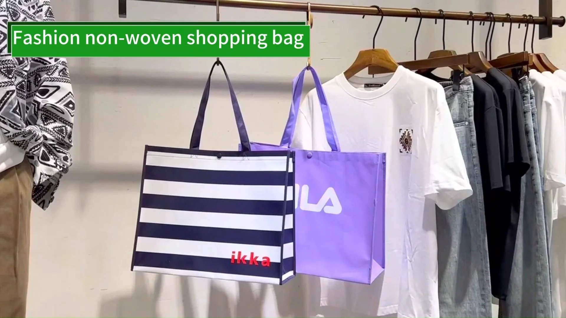 Wholesale Custom Logo Eco Laminated Reusable Non Woven Printed Tote