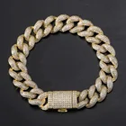 Gold Plated Jewelry Trendy Men's And Women's Bracelets Real Gold Plated Cuban Chain Stainless Steel Jewelry