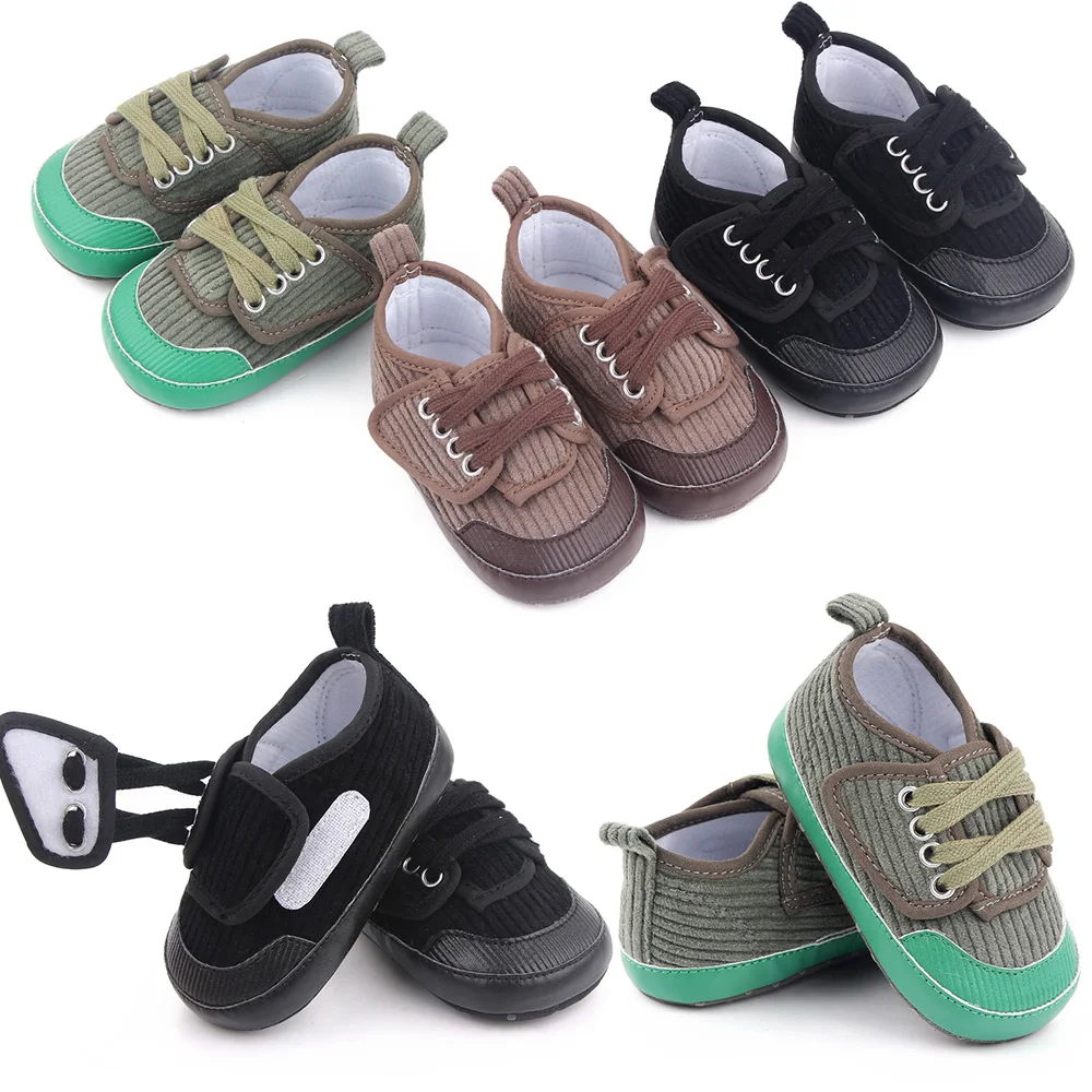0-1 Year Old Infants Indoor Toddler Shoes Baby Boys Solid Color Soft Soled Casual Shoes details