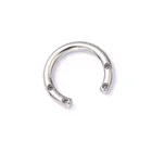 Barbell Jewelry ASTM F136 Titanium Internally Threaded Circular Barbell Bar With 2 Holes Jewelry Parts
