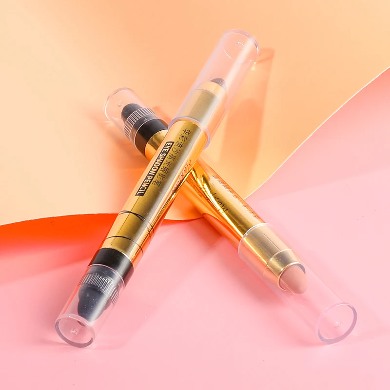 Custom Waterproof Long Lasting Smooth Eyeshadow Pen Eye Shadow Pencil with Soft Brush