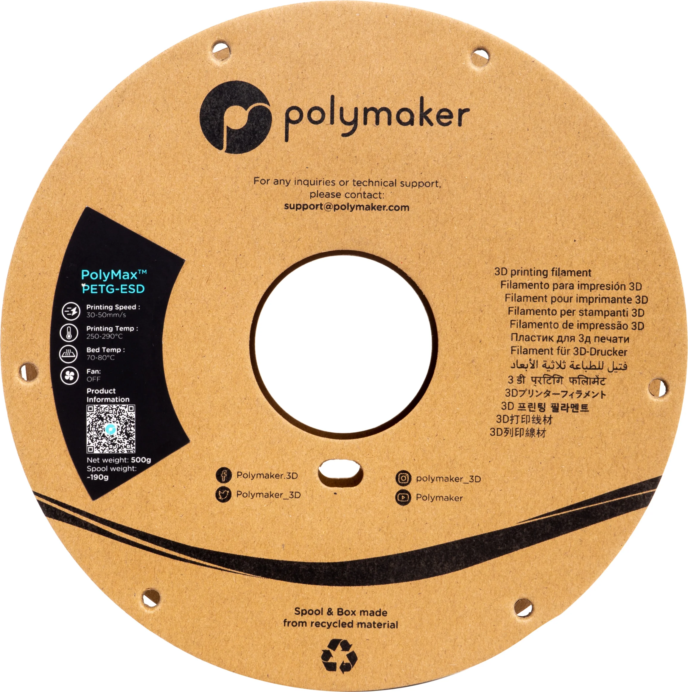 Electrostatic Discharge Safety Tough 0 5kg 1 75mm Polymaker Polymax