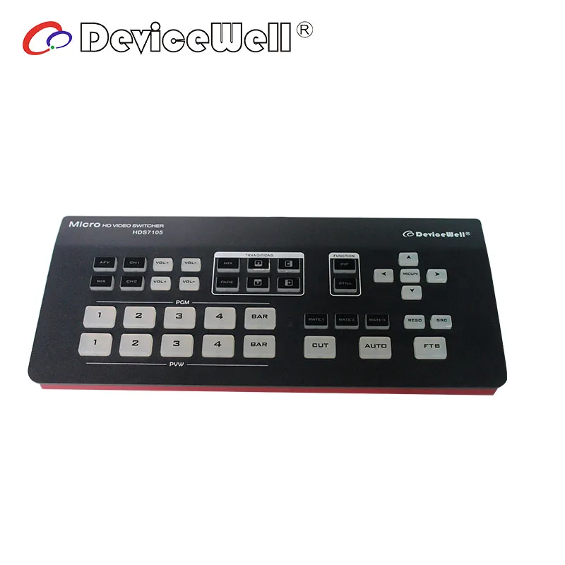 DeviceWell HDS7105 Mini Switcher 4 HDMI+1 DP inputs Video Switcher for New Media 