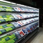 Beverage Chiller Vertical Commercial Supermarket Beverage Drink Fruit Vegetable Pouch Meat Air Curtain Display Chiller