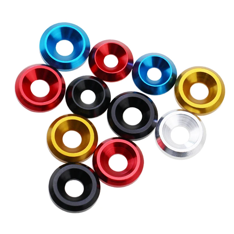 Alloy Aluminium Nylon Countersunk Washer M2 M2.5 M3 M4 M5 Multicolor