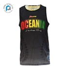 Tank Top Pure 100% Polyester Team Sports Fitness Wholesale Custom Singlets Men Fishing Touch Tank Top