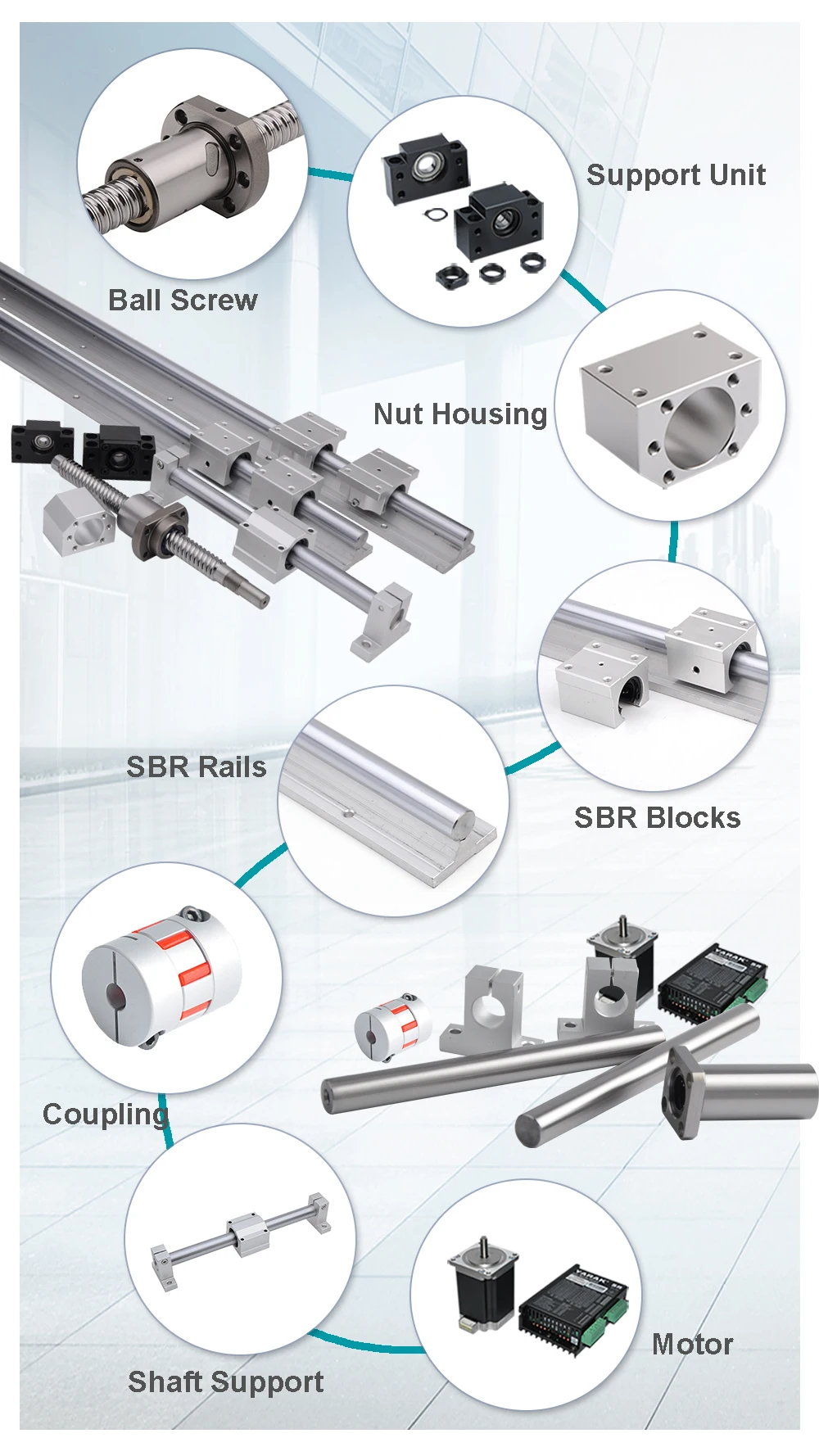 Factory Packing Ball Screws Tbi Sfy2020 Sfy2040 Customized Ball Screw