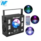 Lights Party Ball Dj Disco Lights 4 In 1 Party Lights LED Strobe Magic Ball Purple RG Laser Stage Lighting