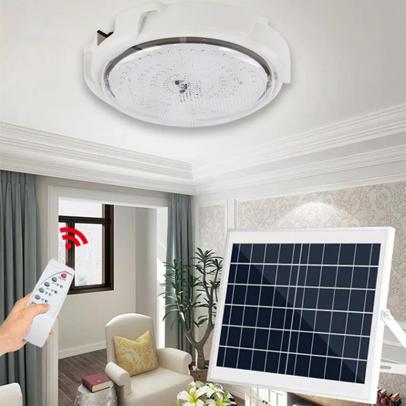 Factory hot selling 60w 100w 150w 200w solar indoor ceiling lights Outdoor Led lights solar lamps