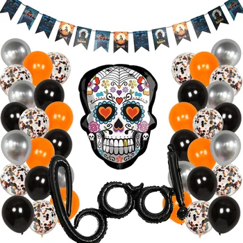 New balloon garland Ghost festival party BOO letter banner balloon arch Halloween party supplies